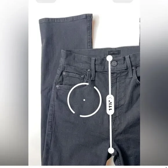 MOTHER the high waisted rider ankle jeans in not guilty size 25